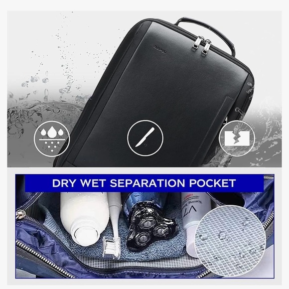 Black Antitheft Backpack new w/o tags - Picture 10 of 13